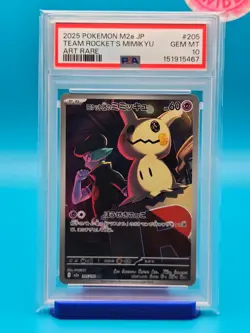 PSA 10 - 2025 POKEMON JAPANESE M2a-MEGA DREAM ex 205 TEAM ROCKET'S MIMIKYU AR - Image 1