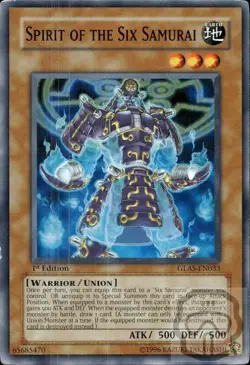 Spirit of the Six Samurai GLAS-EN033 Gladiator's Assault Yu-Gi-Oh 1st Edition NM - Image 2