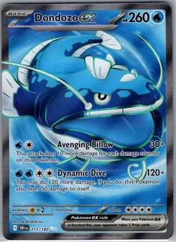 Dondozo ex 211/182 SV10: Destined Rivals - Pokemon Card - NM - Image 1