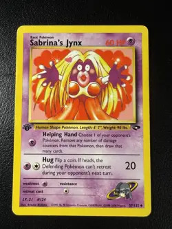 Pokemon Card Sabrina's Jynx Gym Challenge 1st Edition Uncommon 57/132 HP - Image 1