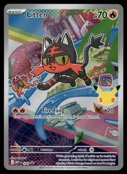 Pokemon Cards Litten 044 Mega Evolution Promo NM *3 - Image 1
