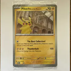 Pokemon TCG Pikachu At The Museum Black Star Promo Jumbo Card Sealed - Image 1