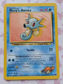 Pokemon Gym Heroes Card 86/132 Misty's Horsea - Image 1