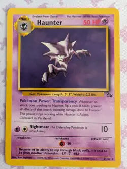 Pokemon Card - Haunter Fossil 21/62 Rare - Image 1
