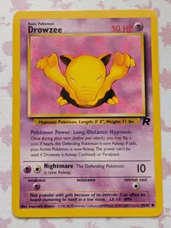 Pokemon Card Team Rocket Drowzee 54/82 - Image 1