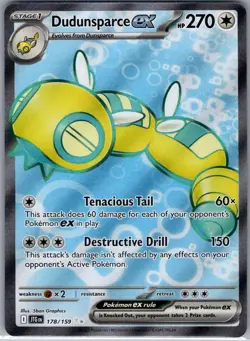 Dudunsparce ex 178/159 SV09: Journey Together - Pokemon Card - NM - Image 1