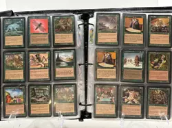 Massive Vintage Magic The Gathering 700+ Card Lot 1994-2000 42 Binder Pages MTG - Image 1