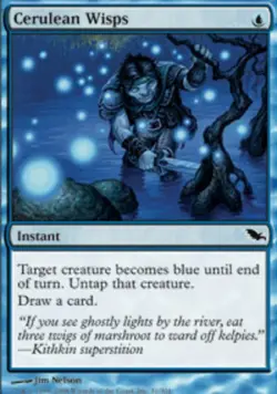MTG Cerulean Wisps, Shadowmoor, Heavily Played, English - Image 1