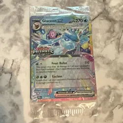 Pokemon Glaceon *STAMPED SEALED* ex 026/131 SV: Prismatic Evolutions Rare Holo - Image 1