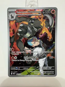 Pokemon Team Rocket's Houndoom 191/182 Sv10: Destined Rivals 130 HP Illustratio… - Image 1