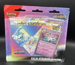 Pokemon TCG Prismatic Evolutions Tech Sticker Collection Booster Packs Sealed - Image 1