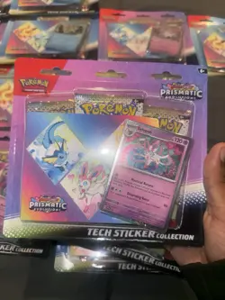 Lot of 3 Pokemon Prismatic Evolutions Tech Sticker Holo Cards promos - Image 3