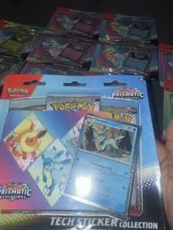 Lot of 3 Pokemon Prismatic Evolutions Tech Sticker Holo Cards promos - Image 5