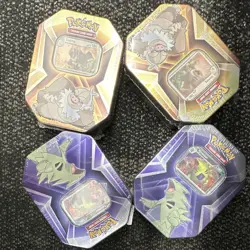 Pokemon TCG Triple Whammy Tin Set 2024 Slaking Tyranitar Lot of 4 Boxes Sealed - Image 1