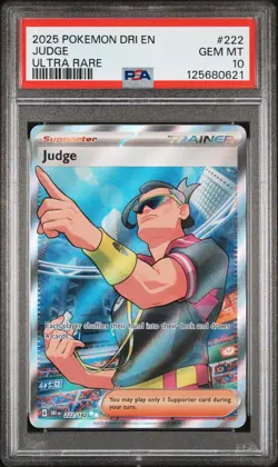 2025 POKEMON DRI EN-DESTINED RIVALS ULTRA RARE #222 JUDGE PSA 10 - Image 1