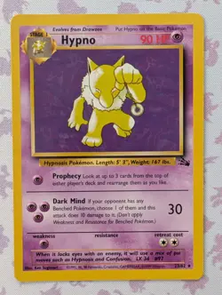 Hypno - 23/62 Fossil Set - Pokemon TCG - 1999 - Image 1