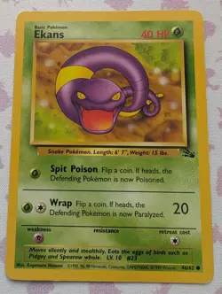 Pokemon TCG Ekans Fossil 46 Regular Unlimited Common - Image 1