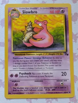 Pokemon TCG Slowbro Fossil Set 43/62 Regular Uncommon - Image 1