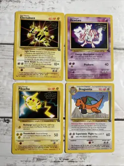 POKEMON The First Movie **MP-HP** BLACK STAR PROMO 2-5 SET x4 Vintage - Image 1