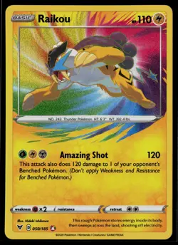 Raikou 050/185 Vivid Voltage Amazing Rare Pokemon - Image 1