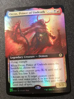 Orcus, Prince Of Undeath - Foil - Extended Art - AFR - MTG - EN - NM - 388 - Image 1