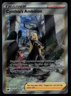 Cynthia's Ambition GG60/GG70 Crown Zenith Galarian Gallery Rare Ultra Pokemon - Image 1