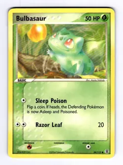 Bulbasaur - 054/112 FireRed & LeafGreen #54 (2004) Common NM Pokemon - Image 1