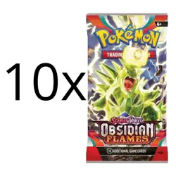 Pokemon TCG 10x Booster Pack OBSIDIAN FLAMES SV03 - ENG ENGLISH - Image 1