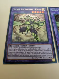 2x Secret Six Samurai - Rihan SPWA-EN006 Secret Rare 1st Edition VLP - Image 2