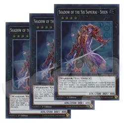 Yugioh Shadow of the Six Samurai Shien x 3 1st Edition Super Rare NM - Free Holo - Image 1