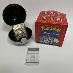 Pokemon Limited Edition Poliwhirl 23K Gold-Plated Trading Card In Box with COA - Image 1