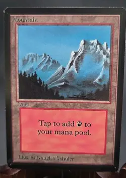 Mountain (B) Limited Edition - Beta Edition MTG Regular Lightly Played - Image 1