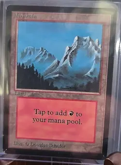 Mountain (B) Limited Edition - Beta Edition MTG Regular Lightly Played - Image 3