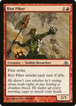 X4 Riot Piker Dragon's Maze LP/NM MTG Magic DNA GAMES - Image 1