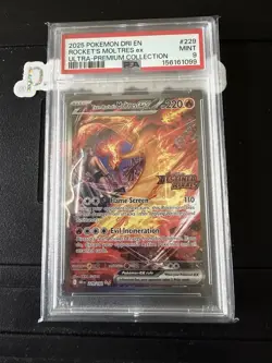 Pokemon TCG Team Rocket's Moltres ex Holo Double Rare Destined Rivals 229/182 P… - Image 1