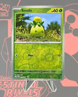 Smoliv 021/182 Sv10: Destined Rivals Reverse Holo Free Shipping Pokemon TCG NM - Image 1