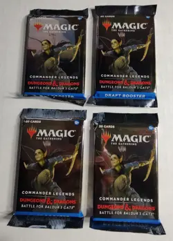 (x4) Commander Legends Battle for Baldur's Gate -Draft Booster Packs- Sealed - Image 1