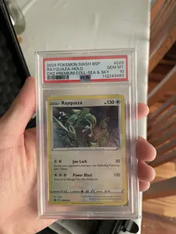 Pokemon Rayquaza SWSH029 Holo Black Star Promo PSA 10 2024 English - Image 1