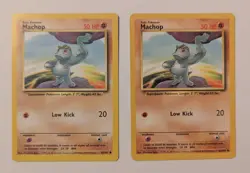 Machop 52/102 Common Base Set Pokemon Color Variations Error - Image 1