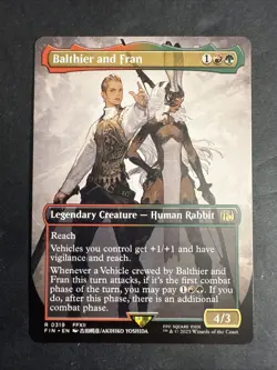 Balthier and Fran Borderless Final Fantasy Rare Magic the Gathering NM - Image 1