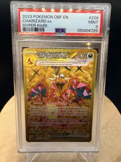 Pokemon TCG Charizard EX #228/197 Obsidian Flames SV03 PSA Graded 9 - Image 1