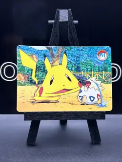 1999 Vintage Pocket Monsters Vending Prism - Pikachu Wacky Face, Togepi #391 - Image 2