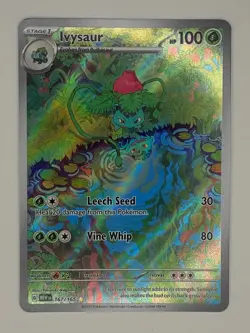 Ivysaur 167/165 Illustration Rare Pokemon 151 NM Near Mint - Image 1
