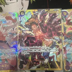 Monkey.D.Luffy OP09 op10 op5 SEC Secret Rare bundle Japanese One Piece Card - Image 3