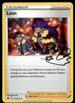 Leon 134/159 Holo Rare Crown Zenith Pokemon Holo Near Mint - Image 1