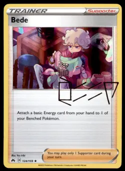 Bede 124/159 Holo Rare Crown Zenith Pokemon Holo Near Mint - Image 1