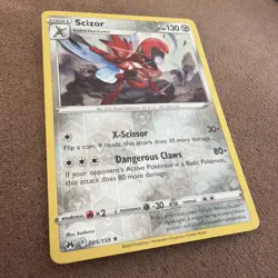 Scizor 086/159 Rare Crown Zenith Pokemon Reverse Holo Near Mint - Image 1