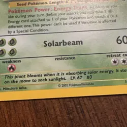 Pokemon Venusaur 100 HP Legendary Collection 18/110 Rare Holo Stage 2 2002 - Image 3