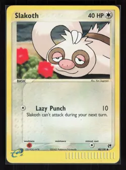 Slakoth Reverse Holo Common Pokemon Sandstorm 80/100 HP - Image 1