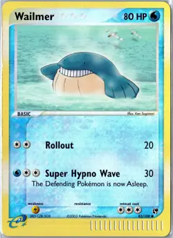 Wailmer Sandstorm 83/100 2003 Common Reverse Holo Heavily Played - Image 1